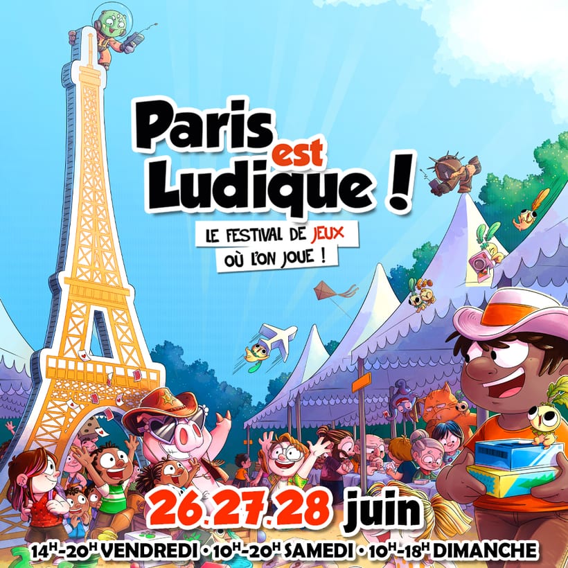 Affiche du festival Paris est Ludique 2026